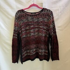 Nic + Zoe Sweater XL Artsy Minimalist Quiet Luxury Career Travel Stretch Preppy